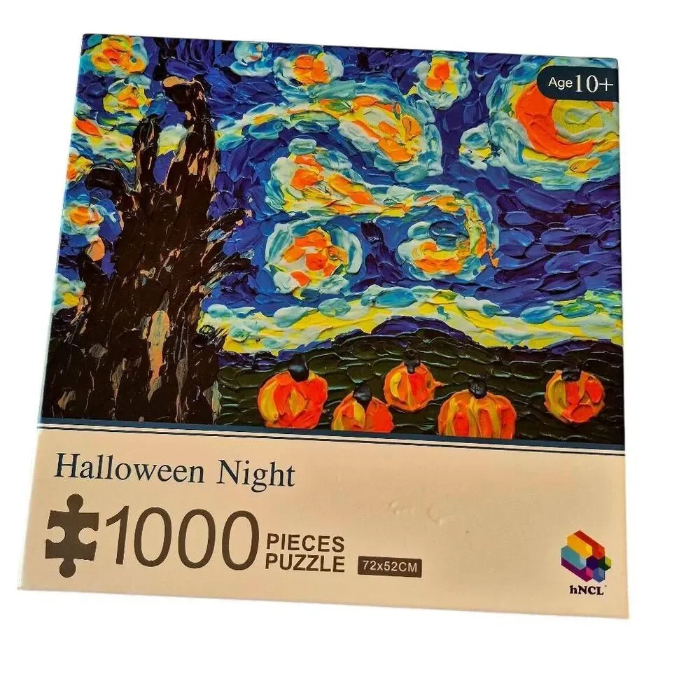 hNCL Halloween Night Van Gogh Style 1000 pc Jigsaw Puzzle NEW